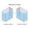 Mampara angular 1 abatible+2fijos SURIN BLACK Doccia