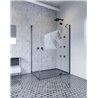 Mampara angular 2 abatibles+1fijo SHANGAI BLACK Doccia