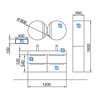 Mueble doble 120 cm MONTERREY SALGAR