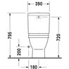 Inodoro completo tanque bajo salida vertical Starck 3 DURAVIT