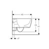 Inodoro suspendido compact Geberit iCon Rimfree esbelto