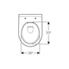 Inodoro suspendido compact Geberit iCon Rimfree esbelto