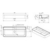 Lavabo rectangular suspendido Sanlife 80x35