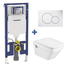 Pack inodoro DAMA Roca y cisterna Geberit DUOFIX 8cm