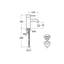 Grifo de lavabo cuerpo liso Lanta Roca