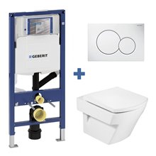 Pack inodoro HALL Roca y cisterna Geberit DUOFIX 12cm