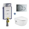 Pack inodoro MERIDIAN Roca y cisterna Geberit KOMBIFIX 12cm