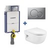 Pack inodoro MERIDIAN Roca y cisterna Geberit KOMBIFIX 12cm