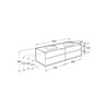 Pack mueble Unik Beyond con doble Lavabo Surfex Roca