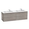 Pack mueble Unik Beyond con doble Lavabo Surfex Roca