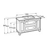 Mueble 130cm dos cajones y dos armarios Carmen Roca