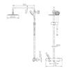 Columna de ducha termost&aacute;tica blanco mate Imex Londres