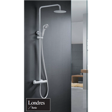 Columna de ducha termostática negro mate Imex Londres