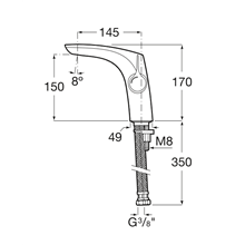 Grifo de lavabo Insignia liso Roca