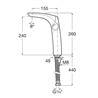 Grifo alto de lavabo Insignia liso Roca
