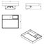 Mueble con estante 80cm mate the grid COSMIC