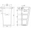 Lavabo con pedestal BLOK