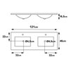 Lavabo doble encimera Surface 46 Tegler