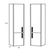 Pack mueble con 2 cajones, lavabo encastrado y espejo CUT LINE Sanchis