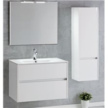 Pack mueble con 2 cajones, lavabo encastrado y espejo DECO LINE Sanchis