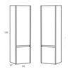 Pack mueble con 2 cajones, lavabo encastrado y espejo DECO LINE Sanchis