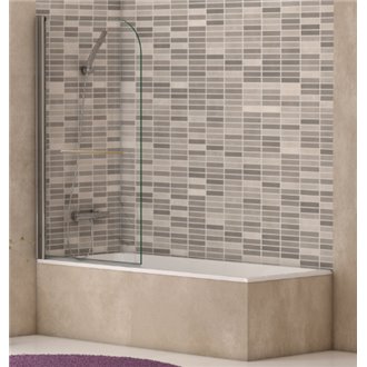 Mampara de ba&ntilde;era frontal abatible New Sentosa transparente de Futurba&ntilde;o