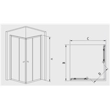 Mampara de ducha angular Élite de Futurbaño