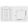 Mampara de ducha semicircular &Eacute;lite de Futurba&ntilde;o