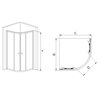 Mampara de ducha semicircular Siena de Futurba&ntilde;o