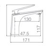 Grifo lavabo cromado Imex Escocia