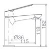 Grifo lavabo negro mate Imex Luxor