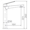 Grifo alto de lavabo cromado Imex Luxor