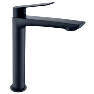 Grifo alto de lavabo negro mate Imex Luxor