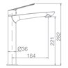 Grifo alto de lavabo negro mate Imex Luxor
