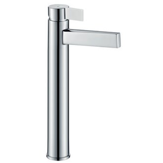 Grifo alto de lavabo cromado/blanco Imex Elba