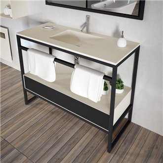 Mueble con lavabo met&aacute;lico GUADA de Doccia