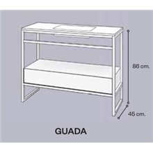 Mueble con lavabo metálico GUADA de Doccia
