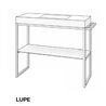 Mueble auxiliar con lavabo met&aacute;lico LUPE Doccia 
