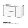 Mueble con lavabo y espejo met&aacute;lico ARKANSAS de Doccia