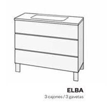 Mueble con lavabo y cajones de fenólico ELBA Doccia