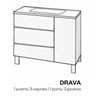 Mueble con lavabo fen&oacute;lico DRAVA Doccia