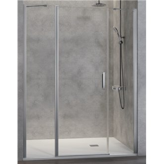 Mampara frontal puerta abatible + fijo 40cm NA517 Kassandra