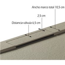 Plato de ducha beige con desagüe oculto SIDE PLUS de GME