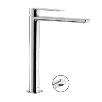 Grifo de lavabo Loft-Tres ca&ntilde;o alto con maneta