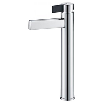 Grifo alto de lavabo cromado/negro Imex Elba