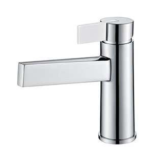 Grifo lavabo cromado/blanco Imex Elba