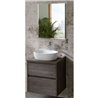 Pack mueble con 2 cajones, lavabo sobreencimera y espejo DECO LINE Sanchis