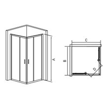 Mampara de ducha angular Austin Futurbaño