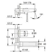 Grifo de lavabo empotrable Alaior Futurbaño