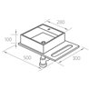 Lavabo cuadrado KIT MINI 3 PIEZAS Tegler 